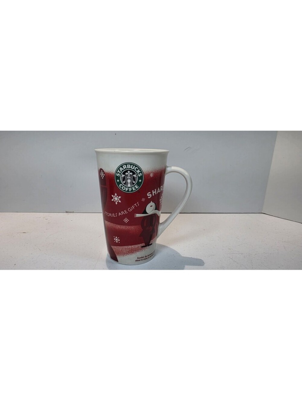 Starbucks 2010 Holiday Christmas Stories Are Gifts Tall Coffee Mug Bone China